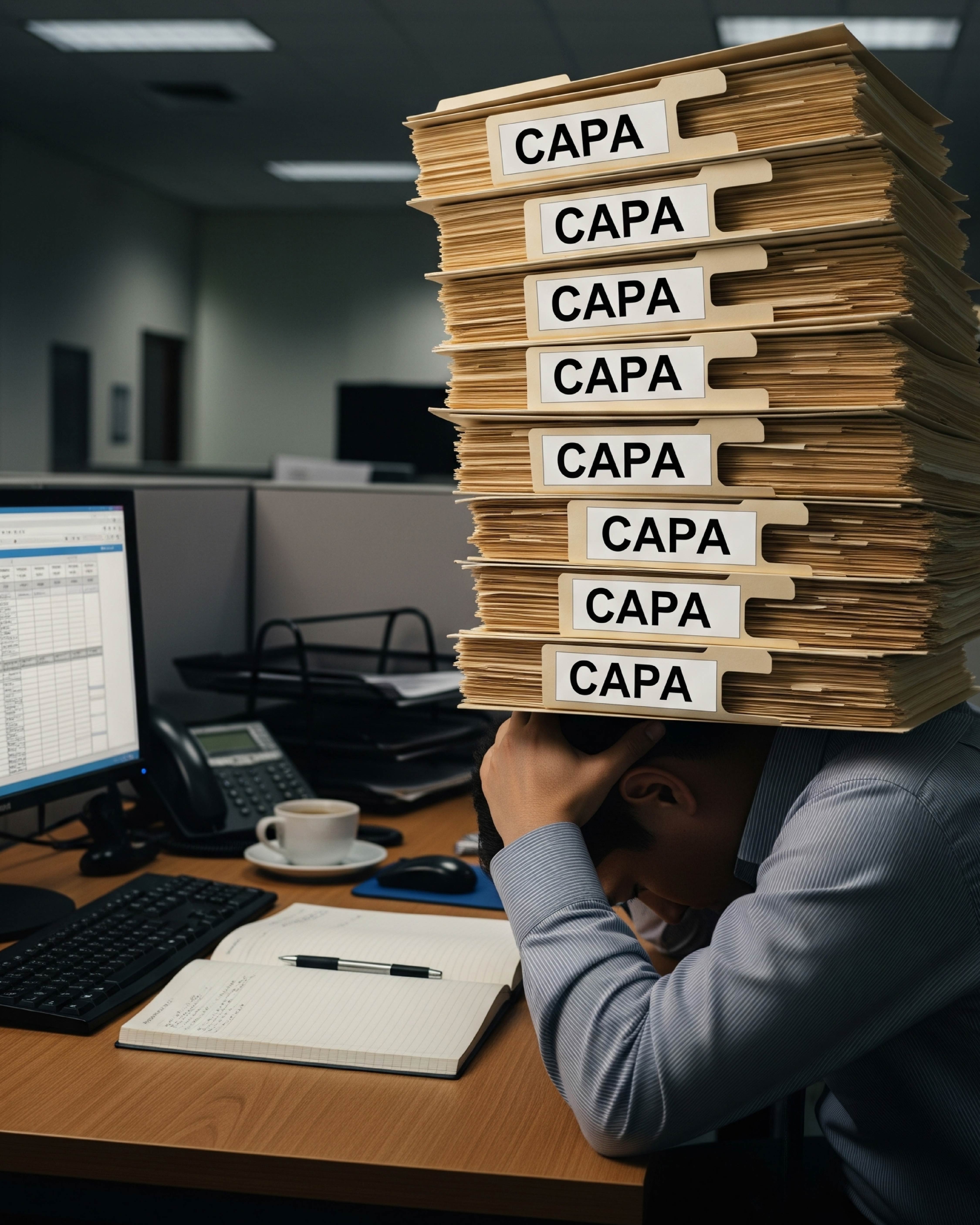 Image of a person suffering under the weight of the CAPAs